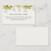 D'accompagnement Carte de douche pour tournesol (Devant / Derrière)