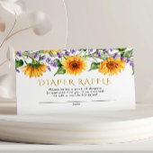 D'accompagnement Carte de fermeture à feuillards tournesol et lavan