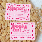 D'accompagnement Carte de fermeture à rabat Baby shower cerise