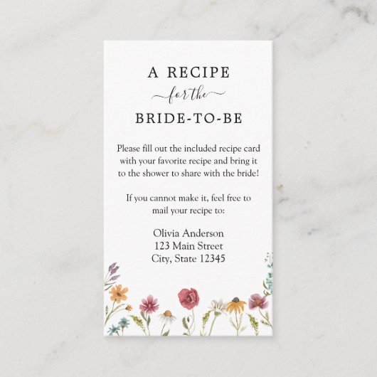 D'accompagnement Carte de fermeture de la demande de fleur sauvage  (Devant)