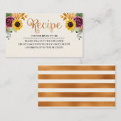 D'accompagnement Carte de fermeture de la Fête des mariées d'automn (Devant / Derrière)