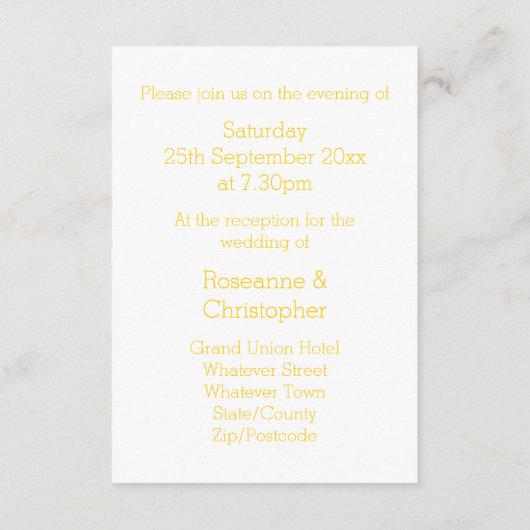 D'accompagnement Carte de fermeture de la réception de mariage Papi (Dos)