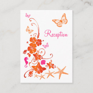 D'accompagnement Carte de fermeture de plage Tropical Rose, Orange,