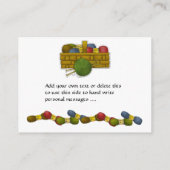 D'accompagnement Carte de fermeture de Tricot / étiquette par SRF (Dos)