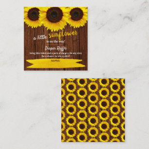 D'accompagnement Carte de fermeture du Baby shower de tournesol