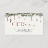 D'accompagnement Carte de fermeture du registre de Baby shower de N (Devant)