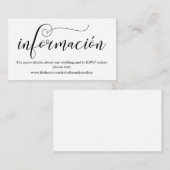 D'accompagnement Carte de fermeture du site web Mariage espagnol Ca (Devant / Derrière)