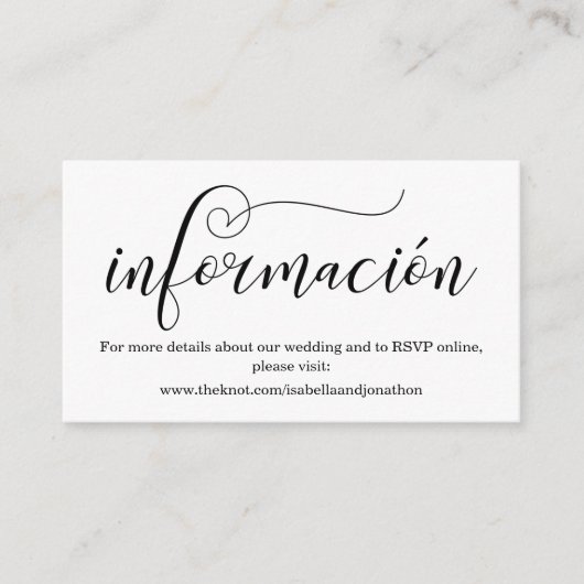 D'accompagnement Carte de fermeture du site web Mariage espagnol Ca (Devant)