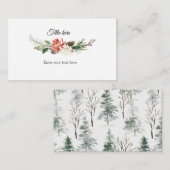 D'accompagnement Carte de fermeture florale de Noël d'hiver (Devant / Derrière)