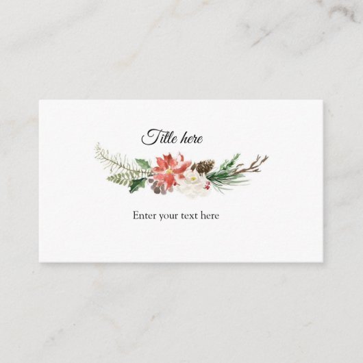 D'accompagnement Carte de fermeture florale de Noël d'hiver (Devant)