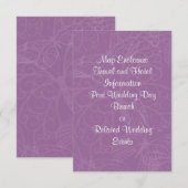 D'accompagnement Carte de fermeture papillon Filigree en violet (Devant / Derrière)