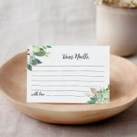 Carte de fête prénatale DEVON Greenery Time Capsul