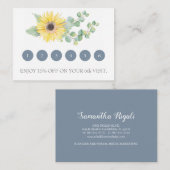 D'accompagnement Carte de fidélité Eucalyptus couleur Tournesol (Devant / Derrière)