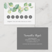 D'accompagnement Carte de fidélité Eucalyptus Vert Aquarelle (Devant / Derrière)