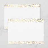 D'accompagnement CARTE DE FIN chic or rustique mini confetti (Devant / Derrière)