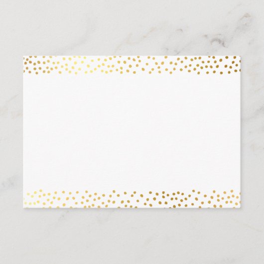 D'accompagnement CARTE DE FIN chic or rustique mini confetti (Devant)