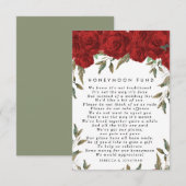 D'accompagnement carte de fonds de lune de miel mariage de roses ro (Devant / Derrière)