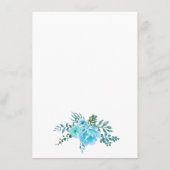 D'accompagnement Carte de jeu Bingo de bingo de fleurs d'aquarelle  (Dos)