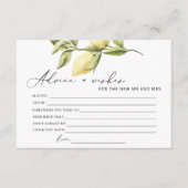 D'accompagnement Carte de jeu Citron Conseils et souhaits Fête des  (Devant)