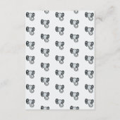 D'accompagnement Carte de jeu Cute blue elephant Diaper Raffle (Dos)