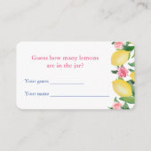 D'accompagnement Carte de jeu de Baby Shower Mariage : Devinez comb (Devant)