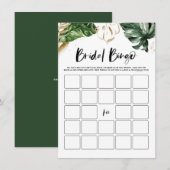 D'accompagnement Carte de jeu de bingo pour la douche de mariée aux (Devant / Derrière)