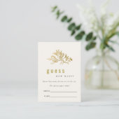 D'accompagnement Carte de jeu de devinette de bisous de mariage Gol (Debout devant)