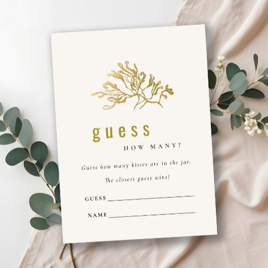 D'accompagnement Carte de jeu de devinette de bisous de mariage Gol