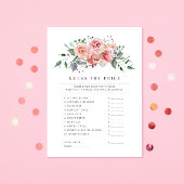 D'accompagnement Carte de jeu de devinette de prix pour Baby Shower