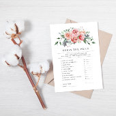 D'accompagnement Carte de jeu de devinette de prix pour Baby Shower