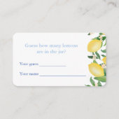 D'accompagnement Carte de jeu de douche de mariage Combien de citro (Devant)