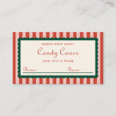 D'accompagnement Carte de jeu de vacances de Noël: devine combien (Devant)