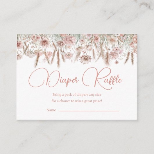 D'accompagnement Carte de jeu d'herbe de pampa botanique florale (Devant)