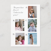 D'accompagnement Carte de jeu Fête des mariées Rose nuptiale (Dos)