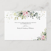 D'accompagnement Carte de la réception de mariage de verdure (Dos)