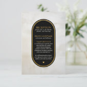 D'accompagnement Carte de la réception de mariage en or noir blanc (Debout devant)