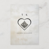 D'accompagnement Carte de la réception de mariage en or noir blanc (Dos)