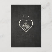 D'accompagnement Carte de la réception de mariage noir et or (Dos)