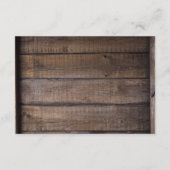 D'accompagnement Carte de la réception de mariage rustique en bois (Dos)