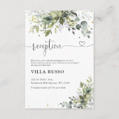 D'accompagnement Carte de la réception de mariage verdoyante (Devant)