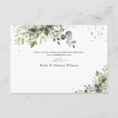 D'accompagnement Carte de la réception de mariage verdoyante (Dos)