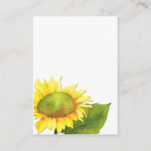 D'accompagnement Carte de la réception du mariage de tournesol (Dos)