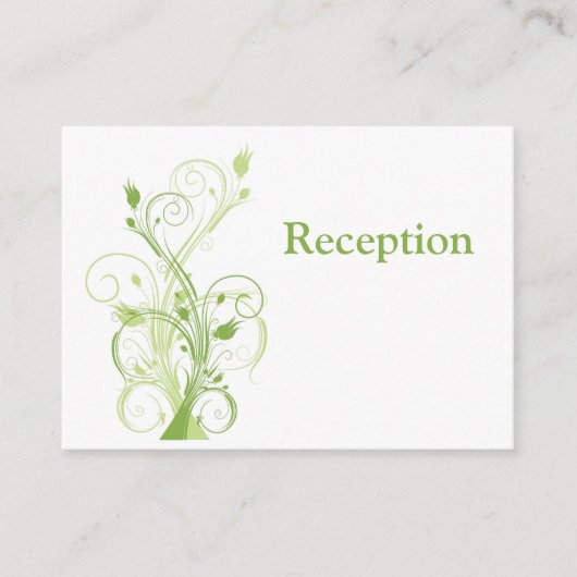 D'accompagnement Carte de la réception Florale Blanche (Devant)