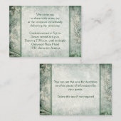 D'accompagnement Carte de la réception florale verte et ivoire (Devant / Derrière)
