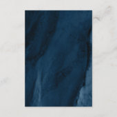 D'accompagnement Carte de la réception Marine Blue & Gold Wedding (Dos)