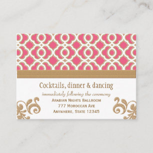 D'accompagnement Carte de la réception marocaine Hot Pink Gold