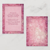 D'accompagnement Carte de la réception Paisley Floral Rose (Devant / Derrière)