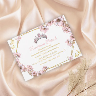 D'accompagnement Carte de la volière papillon Tiara Doré Rose