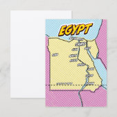 D'accompagnement Carte de l'Egypte illustrée par Pop Art (Devant / Derrière)