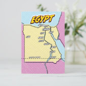D'accompagnement Carte de l'Egypte illustrée par Pop Art (Debout devant)